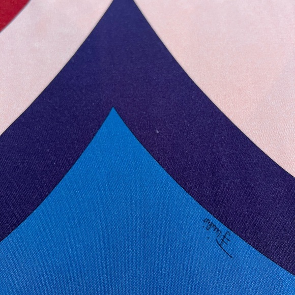 EMILIO PUCCI BLUE MULTI BACK BUCKLE DRESS SIZE IT 42 / US 8 - Picture 15 of 17